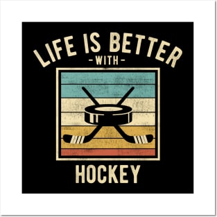 Hockey Sayings -  Retro Funny Hockey Lovers Gift Posters and Art